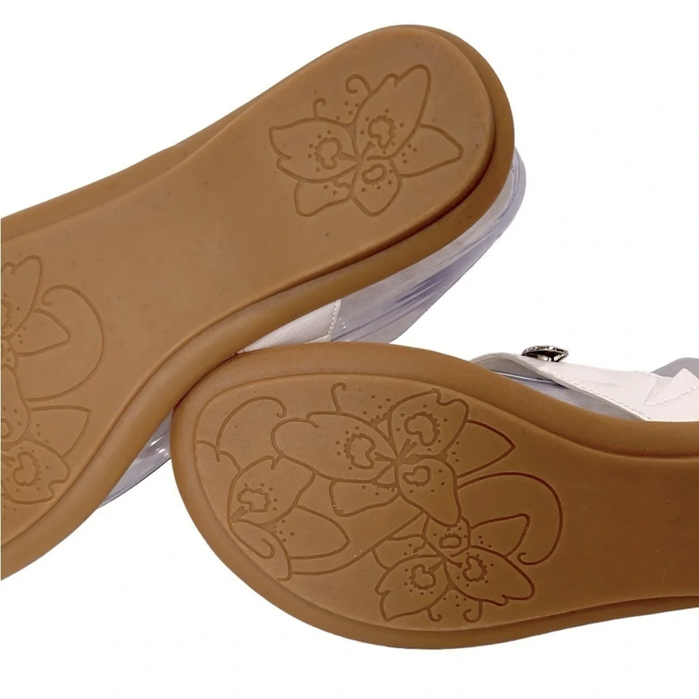 St. John’s Bay Women’s Sandal Nautical Charm Thong Blue/White Slip On Size-6.5